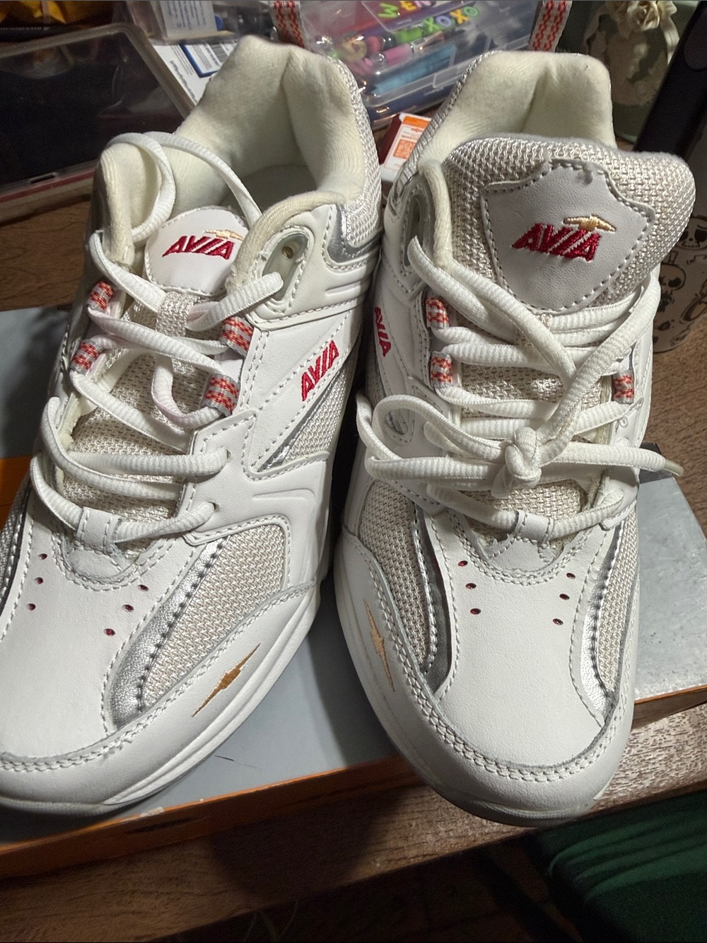 Avia White Sneakers with Red Accents for women - Picture 5 of 7